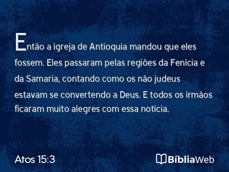 Atos 15:3 em imagem para compartilhar