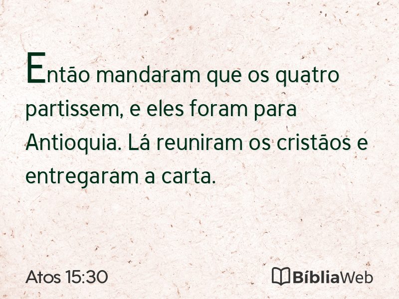 Atos 15:30 em imagem para compartilhar