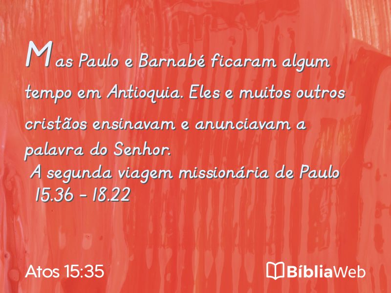 Atos 15:35 em imagem para compartilhar