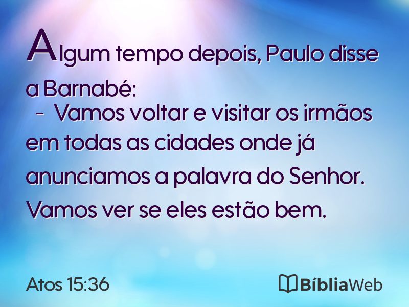 Atos 15:36 em imagem para compartilhar