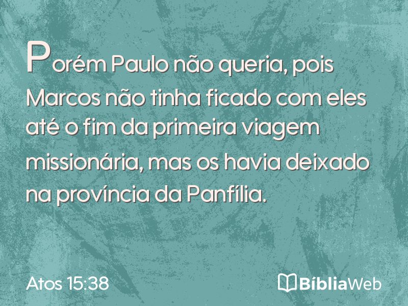 Atos 15:38 em imagem para compartilhar