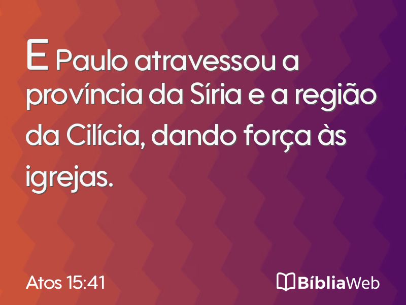 Atos 15:41 em imagem para compartilhar