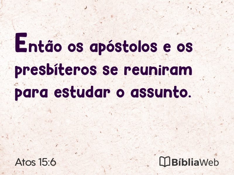Atos 15:6 em imagem para compartilhar