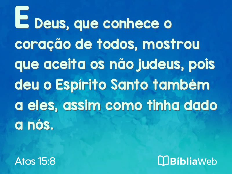 Atos 15:8 em imagem para compartilhar