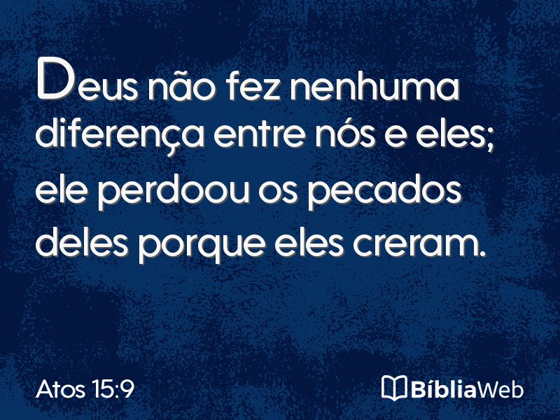 Atos 15:9 em imagem para compartilhar
