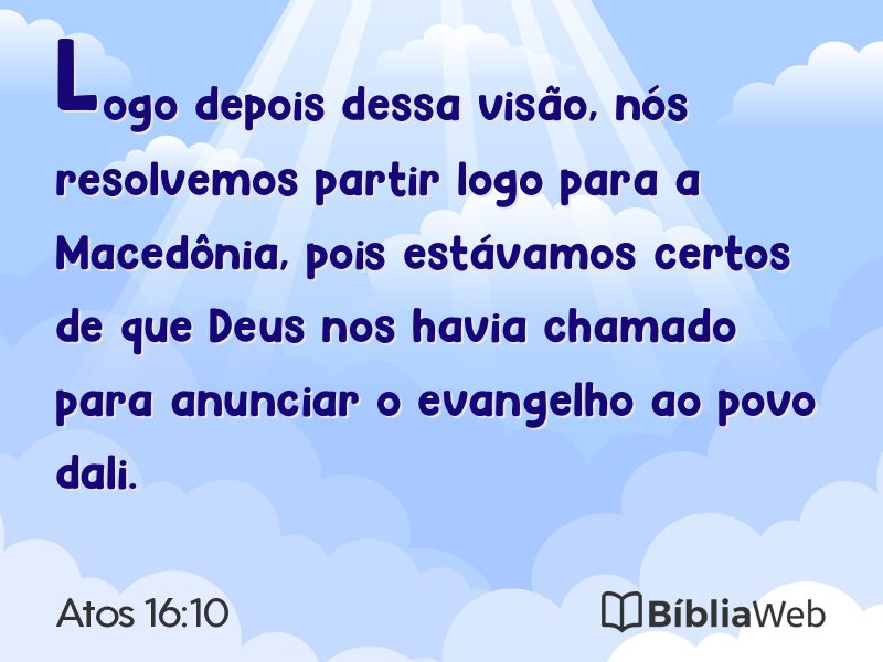 Atos 16:10 em imagem para compartilhar