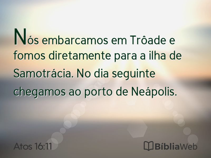 Atos 16:11 em imagem para compartilhar