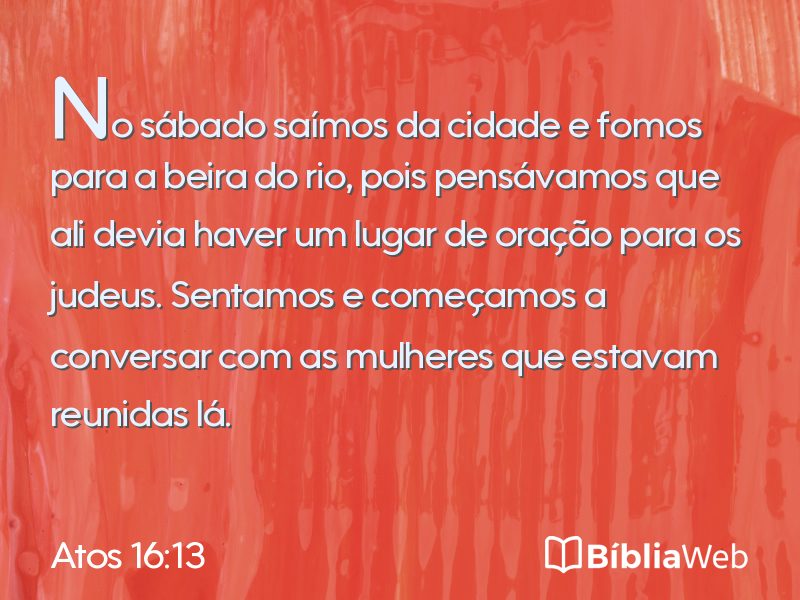 Atos 16:13 em imagem para compartilhar