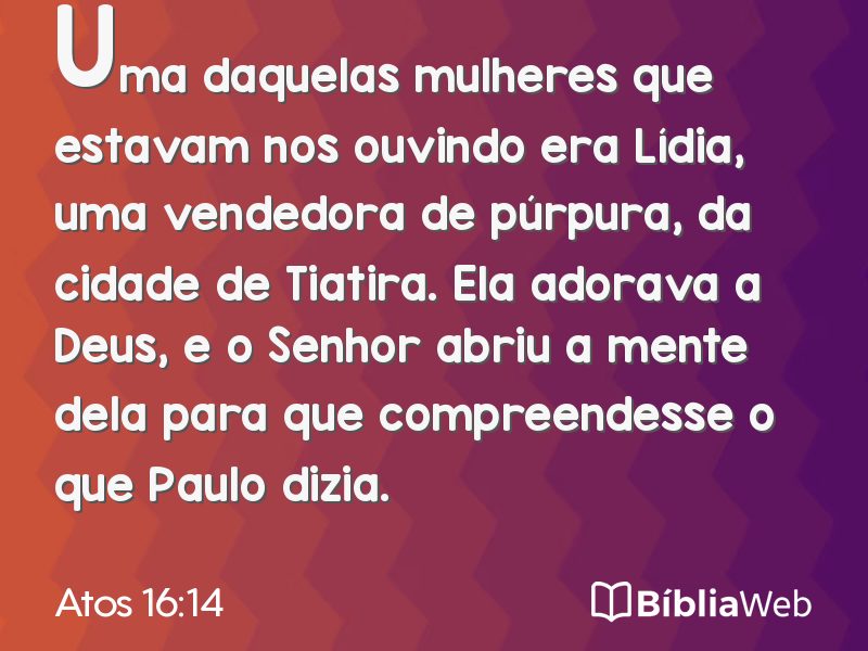 Atos 16:14 em imagem para compartilhar