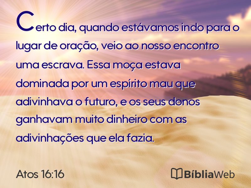 Atos 16:16 em imagem para compartilhar