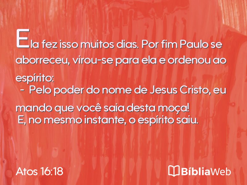 Atos 16:18 em imagem para compartilhar
