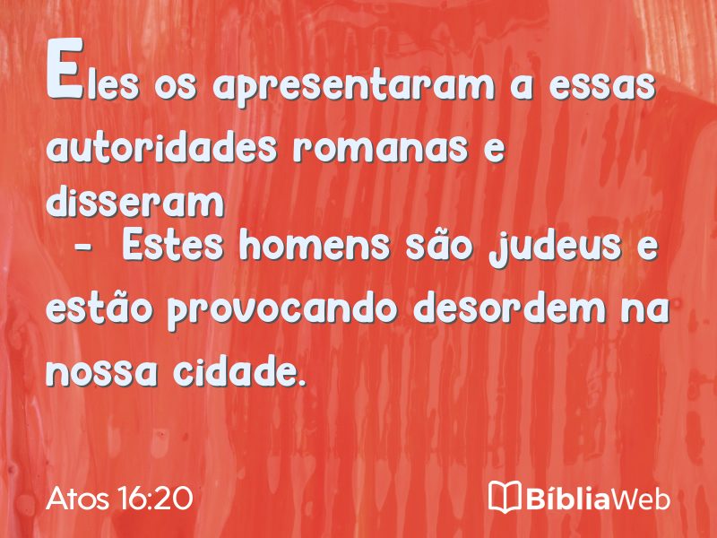 Atos 16:20 em imagem para compartilhar