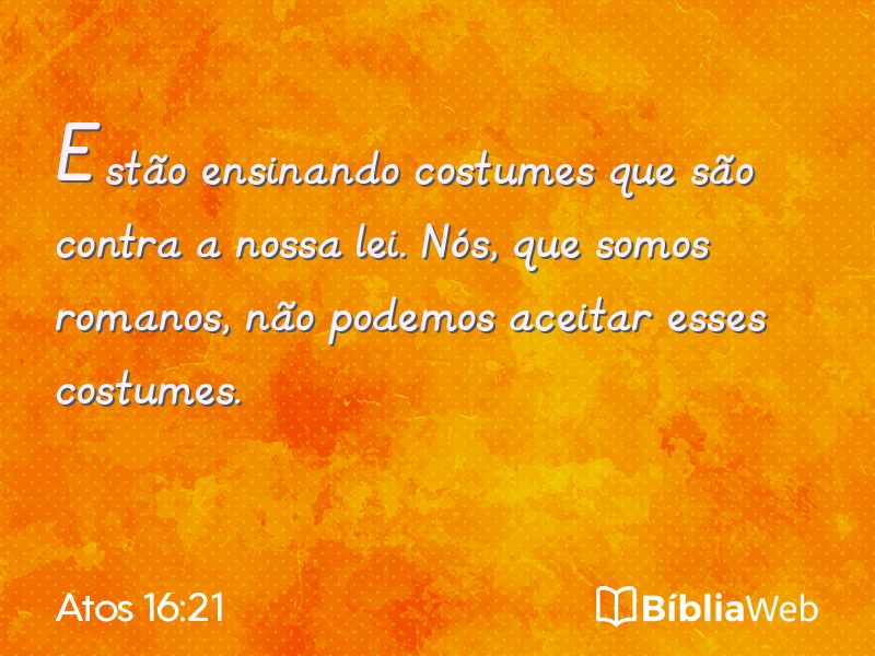Atos 16:21 em imagem para compartilhar