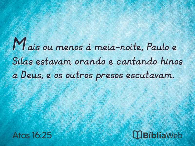 Atos 16:25 em imagem para compartilhar