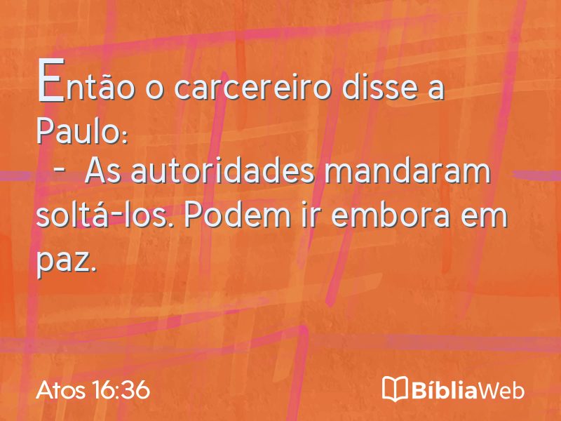 Atos 16:36 em imagem para compartilhar