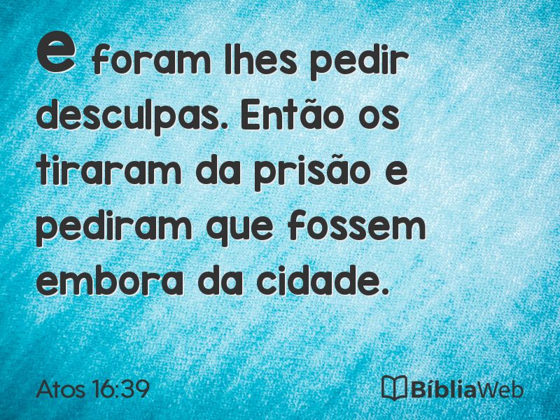Atos 16:39 em imagem para compartilhar