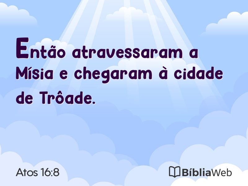 Atos 16:8 em imagem para compartilhar