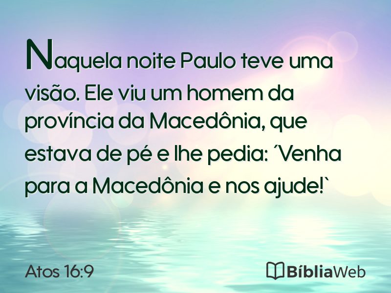 Atos 16:9 em imagem para compartilhar
