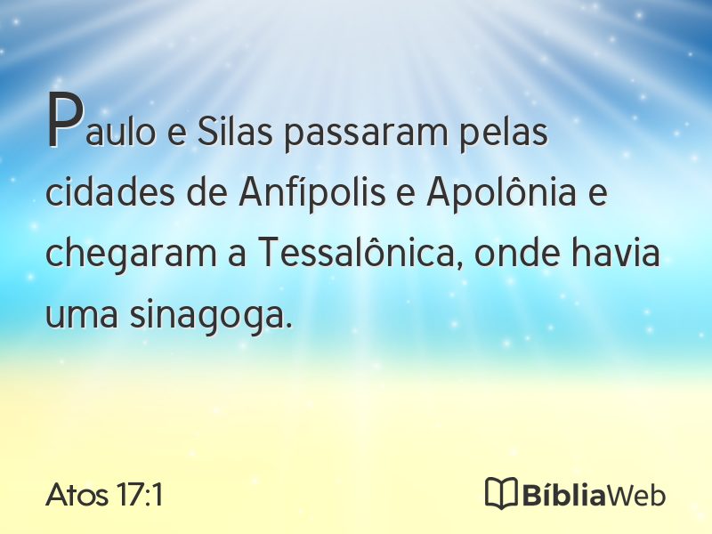 Atos 17:1 em imagem para compartilhar