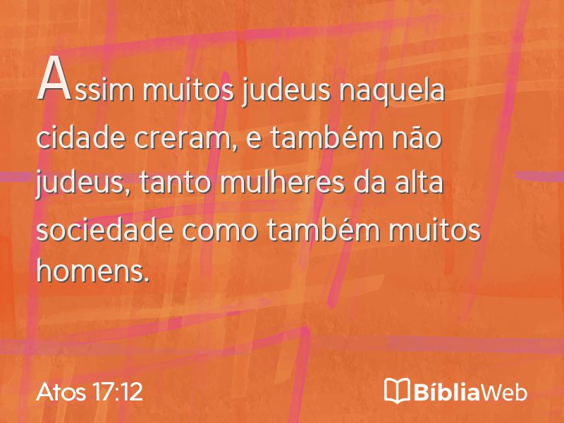 Atos 17:12 em imagem para compartilhar