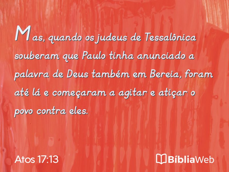 Atos 17:13 em imagem para compartilhar