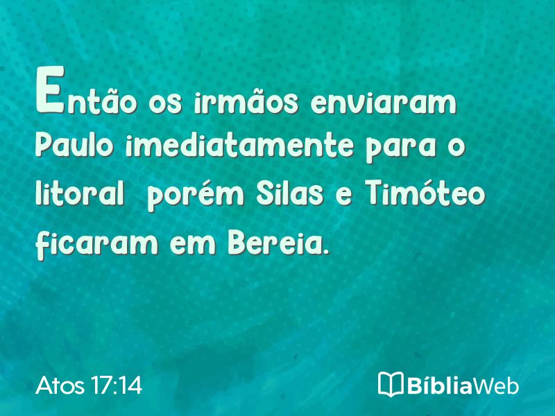 Atos 17:14 em imagem para compartilhar