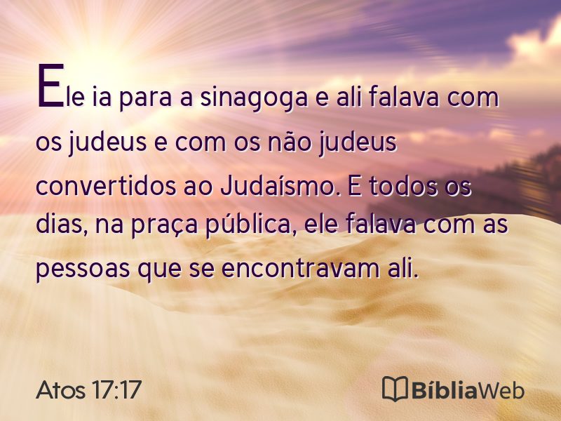 Atos 17:17 em imagem para compartilhar