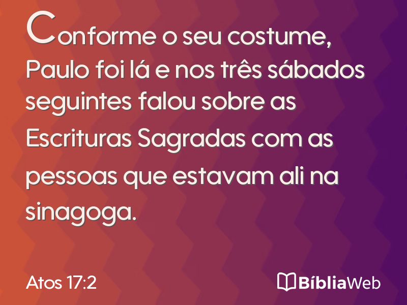 Atos 17:2 em imagem para compartilhar