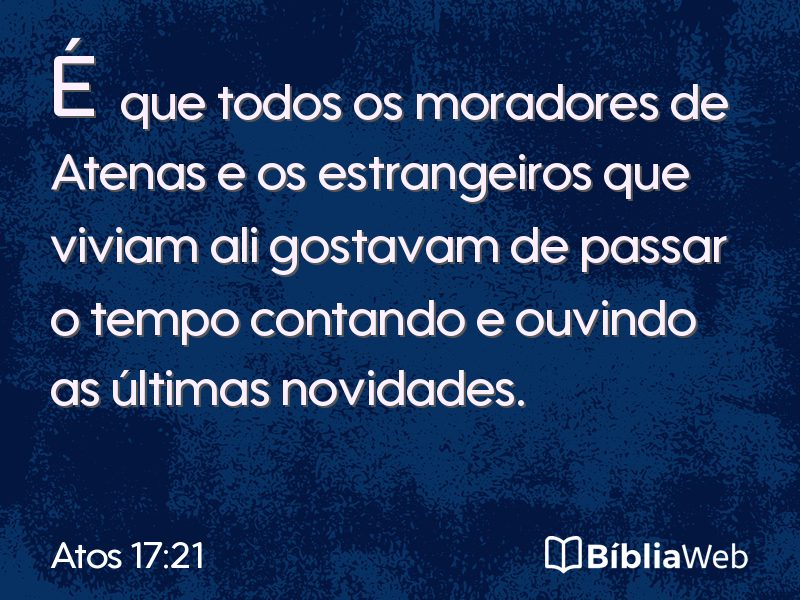 Atos 17:21 em imagem para compartilhar