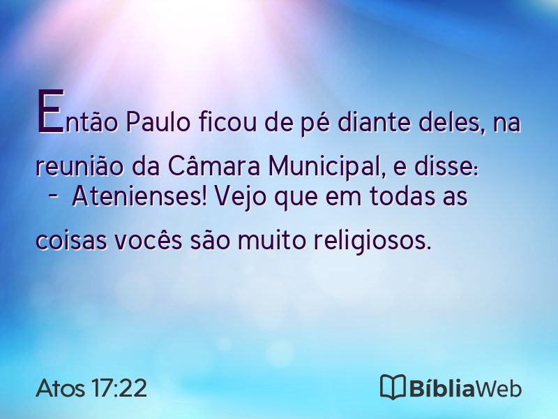 Atos 17:22 em imagem para compartilhar