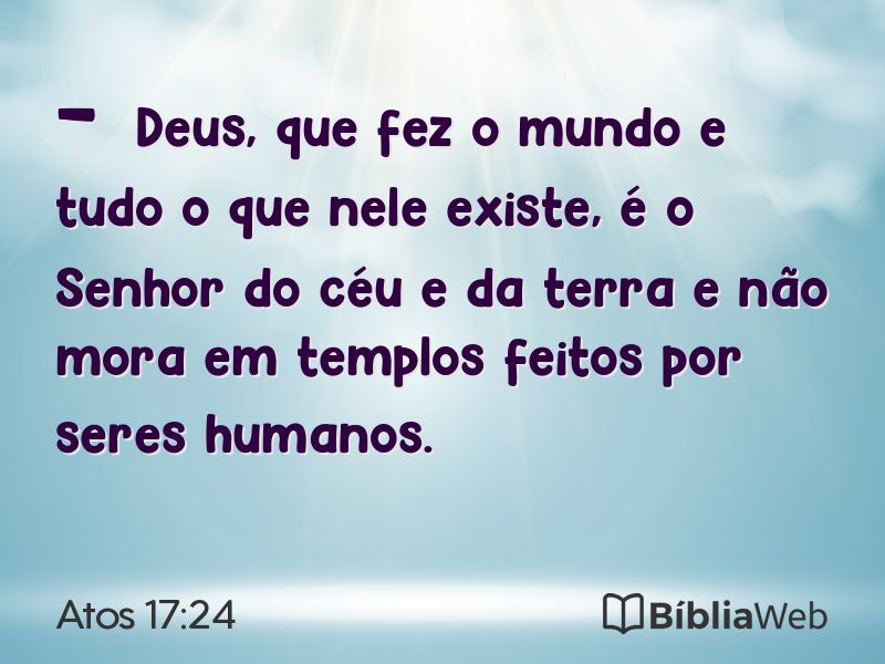 Atos 17:24 em imagem para compartilhar