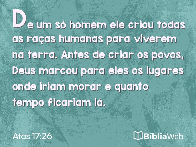 Atos 17:26 em imagem para compartilhar