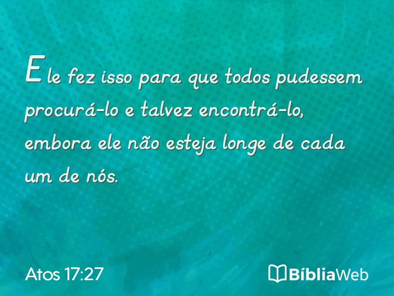 Atos 17:27 em imagem para compartilhar