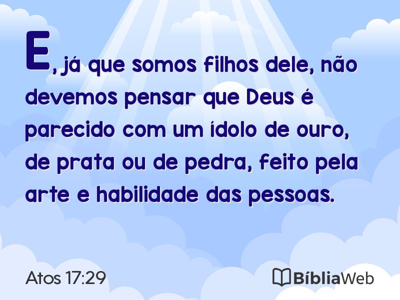 Atos 17:29 em imagem para compartilhar
