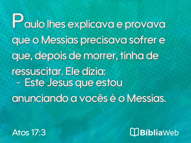 Atos 17:3 em imagem para compartilhar