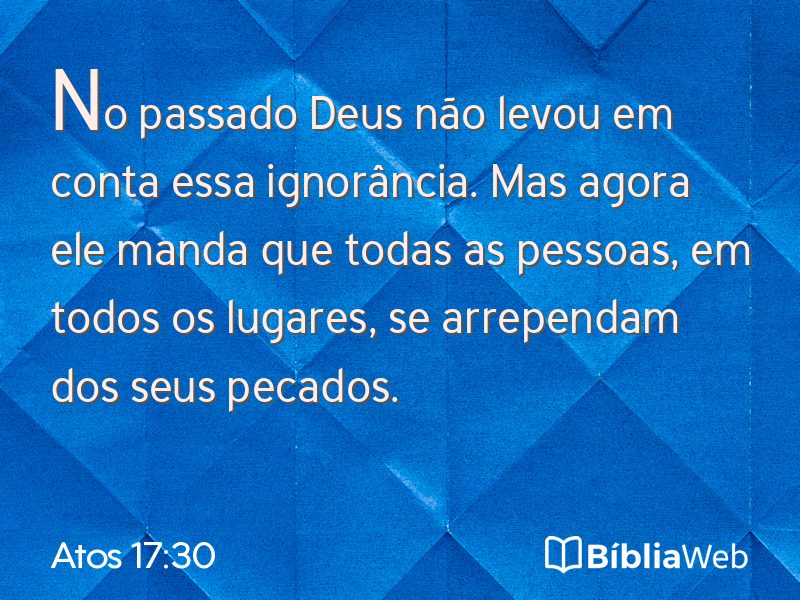 Atos 17:30 em imagem para compartilhar