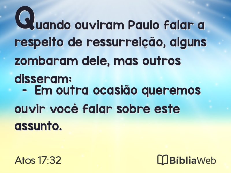 Atos 17:32 em imagem para compartilhar