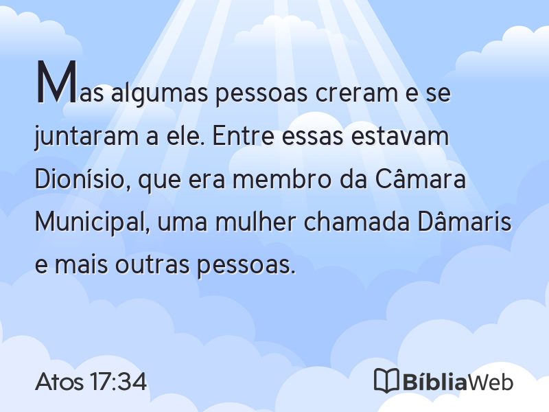 Atos 17:34 em imagem para compartilhar