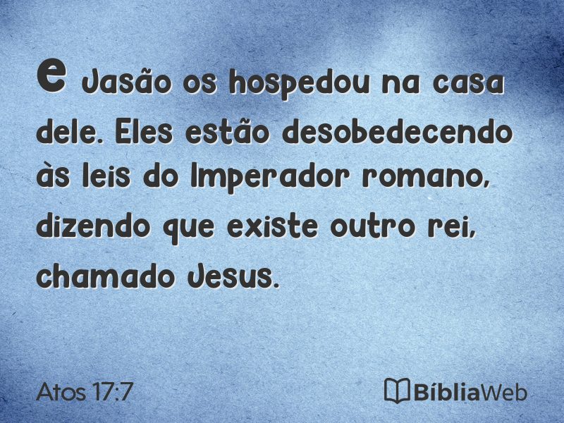 Atos 17:7 em imagem para compartilhar