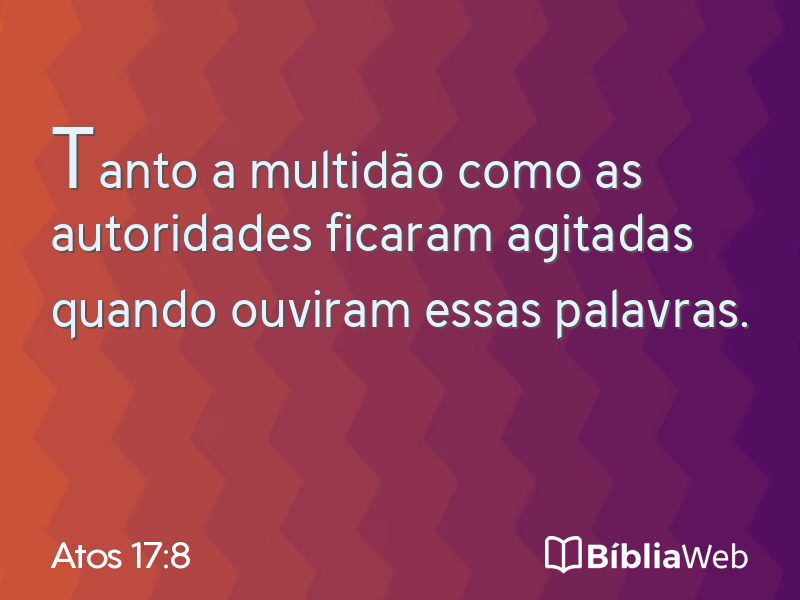 Atos 17:8 em imagem para compartilhar