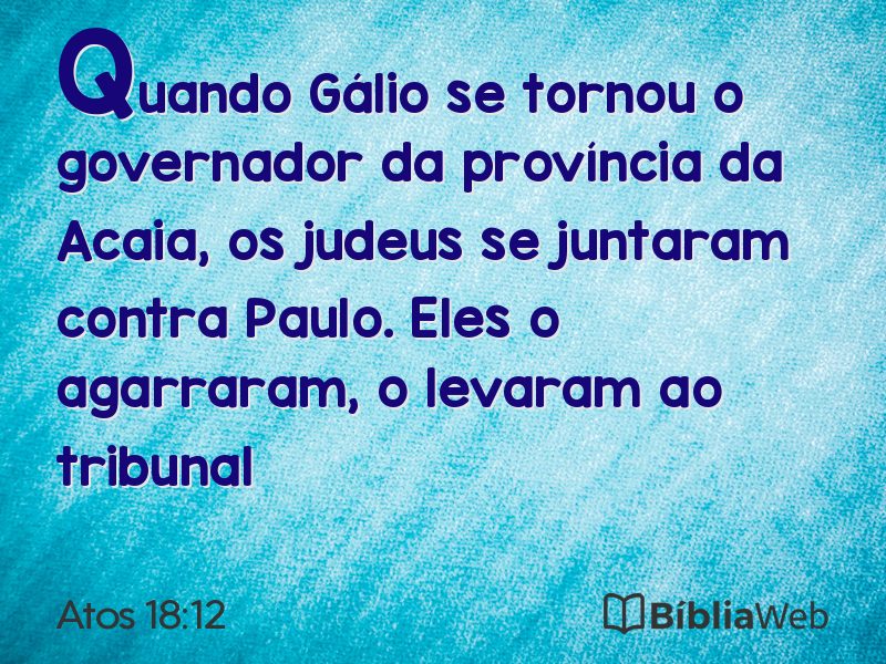 Atos 18:12 em imagem para compartilhar