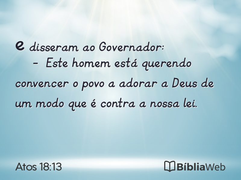 Atos 18:13 em imagem para compartilhar