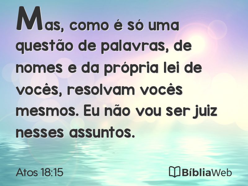Atos 18:15 em imagem para compartilhar