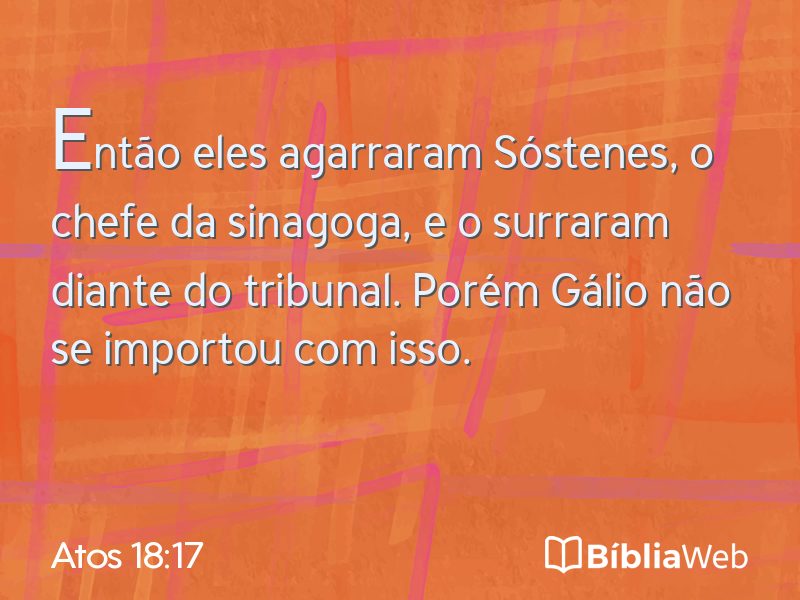 Atos 18:17 em imagem para compartilhar