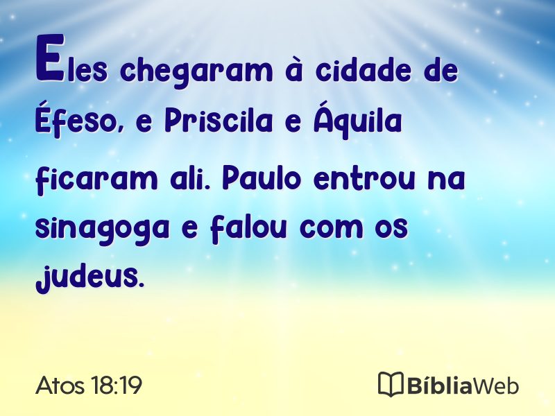 Atos 18:19 em imagem para compartilhar