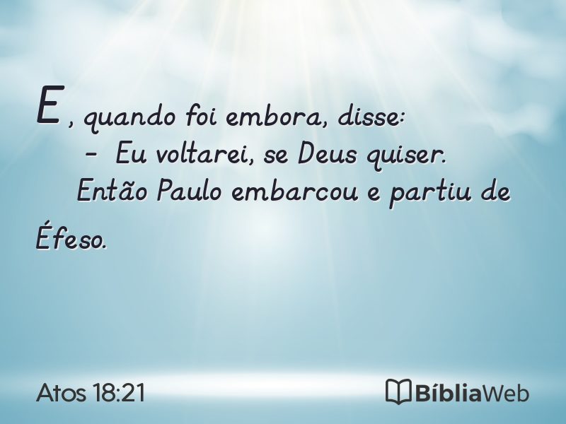 Atos 18:21 em imagem para compartilhar
