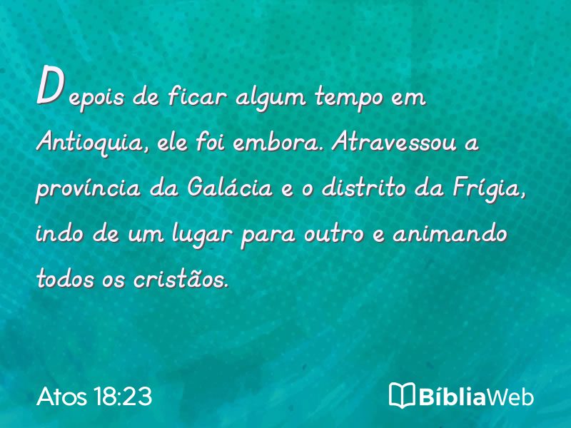 Atos 18:23 em imagem para compartilhar