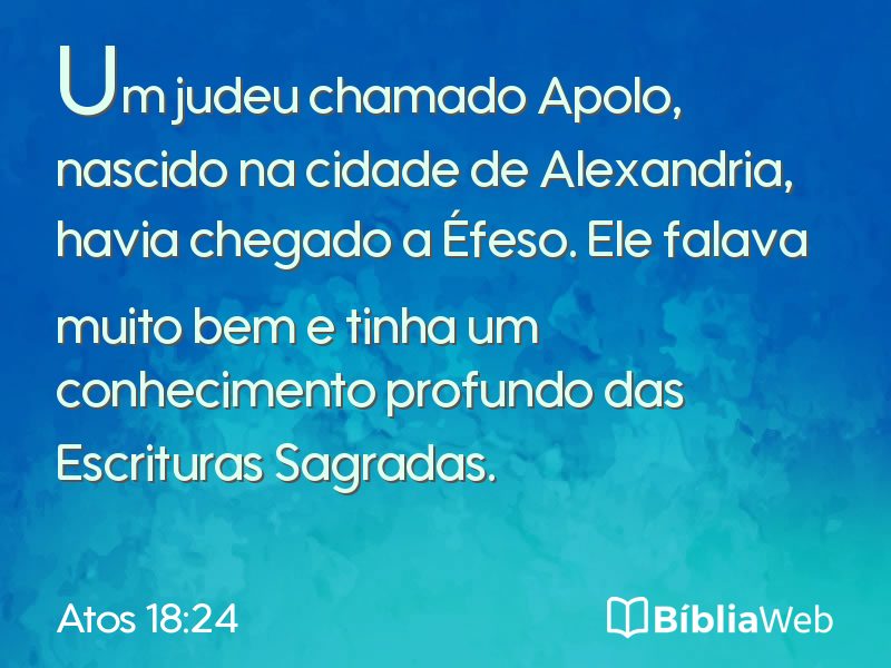 Atos 18:24 em imagem para compartilhar