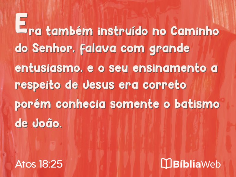 Atos 18:25 em imagem para compartilhar
