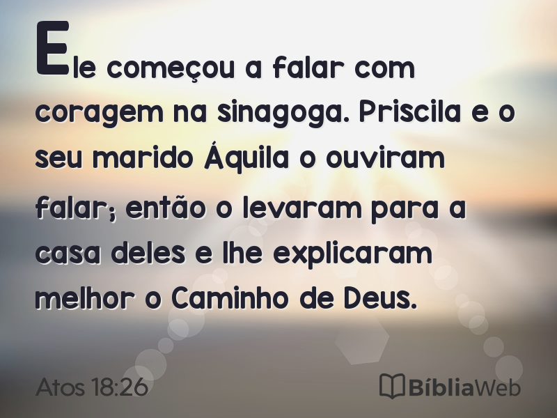 Atos 18:26 em imagem para compartilhar
